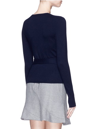 Back View - Click To Enlarge - DIANE VON FURSTENBERG - Silk-cashmere knit ballerina wrap top