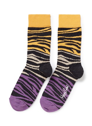 Main View - Click To Enlarge - HAPPY SOCKS - Block Zebra socks