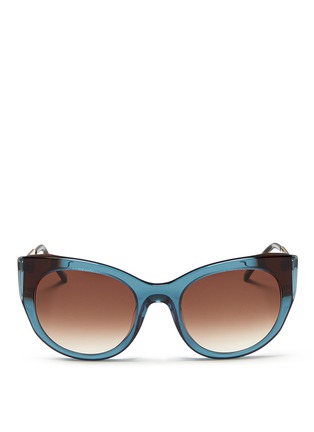 Main View - Click To Enlarge - THIERRY LASRY - 'Bunny' matte temple acetate cat eye sunglasses