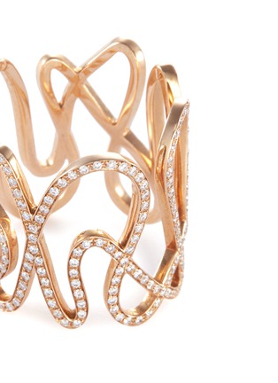 Detail View - Click To Enlarge - REPOSSI - 'White Noise' diamond 18k rose gold ring