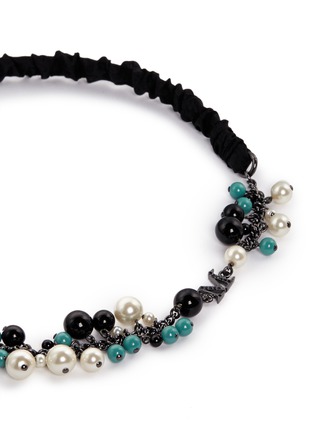 Detail View - Click To Enlarge - MAISON MICHEL - 'Lena' faux pearl bead headband