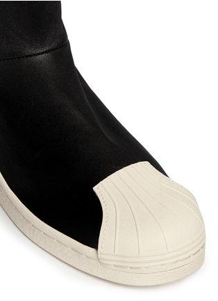 Detail View - Click To Enlarge - RICK OWENS  - x adidas 'Superstar' stretch leather ankle boots
