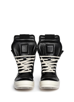 Figure View - Click To Enlarge - RICK OWENS  - 'Geobasket' high top leather sneakers