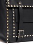 Detail View - Click To Enlarge - VALENTINO GARAVANI - Rockstud New Courier leather satchel