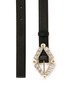 Detail View - Click To Enlarge - VALENTINO GARAVANI - Studded pearl and crystal buckle leather belt