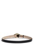 Back View - Click To Enlarge - VALENTINO GARAVANI - Studded pearl and crystal buckle leather belt