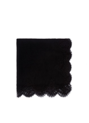 Main View - Click To Enlarge - VALENTINO GARAVANI - Lace-border wool scarf
