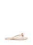 Main View - Click To Enlarge - VALENTINO GARAVANI - Rockstud bow flat jelly sandals