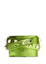 Back View - Click To Enlarge - VALENTINO GARAVANI - 'Rockstud' double wrap leather bracelet