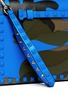 Detail View - Click To Enlarge - VALENTINO GARAVANI - Rockstud fluo camouflage canvas leather foldover clutch