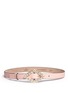 Main View - Click To Enlarge - VALENTINO GARAVANI - Pearl and strass detail leather belt
