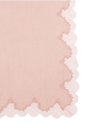 Detail View - Click To Enlarge - VALENTINO GARAVANI - Lace trim wool scarf