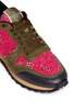 Detail View - Click To Enlarge - VALENTINO GARAVANI - Rockstud suede-trim lace sneakers