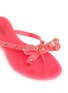 Detail View - Click To Enlarge - VALENTINO GARAVANI - Rockstud bow flat jelly sandals