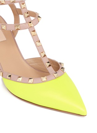 Detail View - Click To Enlarge - VALENTINO GARAVANI - Rockstud caged leather pumps