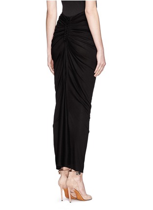 Back View - Click To Enlarge - GIVENCHY - Back ruffle jersey maxi skirt