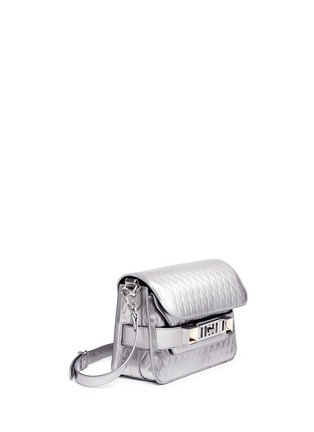 Figure View - Click To Enlarge - PROENZA SCHOULER - PS11 Mini Classic embossed metallic leather bag