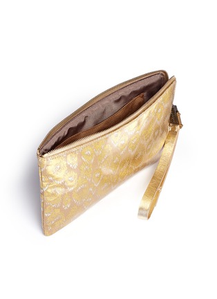 Detail View - Click To Enlarge - LANVIN - Leopard brocade zip pouch