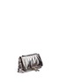 Detail View - Click To Enlarge - LANVIN - 'Paper bag' soft metallic leather pouch