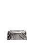 Back View - Click To Enlarge - LANVIN - 'Paper bag' soft metallic leather pouch