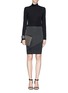 Figure View - Click To Enlarge - ALEXANDER WANG - Prisma croc embossed flat pouch