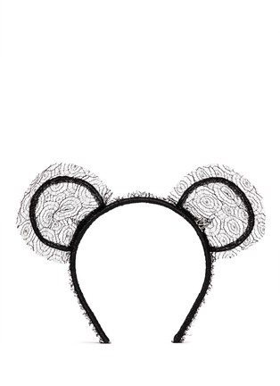 Main View - Click To Enlarge - MAISON MICHEL - 'Heidi' lace bear ear headband