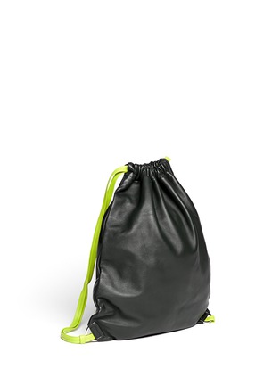 Front View - Click To Enlarge - ALEXANDER WANG - Fluorescent leather gym sack