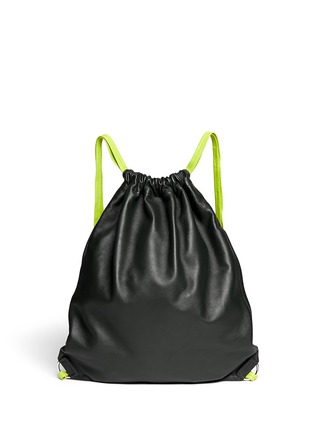 Main View - Click To Enlarge - ALEXANDER WANG - Fluorescent leather gym sack