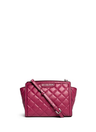 Main View - Click To Enlarge - MICHAEL KORS - 'Selma' medium quilted leather messenger bag