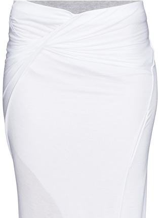 Detail View - Click To Enlarge - HELMUT LANG - Twist front jersey maxi skirt