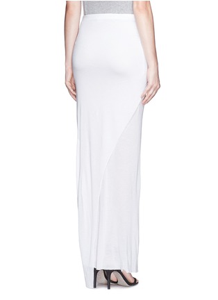 Back View - Click To Enlarge - HELMUT LANG - Twist front jersey maxi skirt