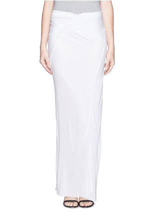 Main View - Click To Enlarge - HELMUT LANG - Twist front jersey maxi skirt