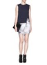 Figure View - Click To Enlarge - HELMUT LANG - Twist front jersey skirt