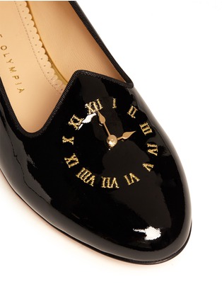Detail View - Click To Enlarge - CHARLOTTE OLYMPIA - Fashionably Late clock face patent flats