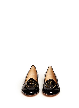 Figure View - Click To Enlarge - CHARLOTTE OLYMPIA - Fashionably Late clock face patent flats