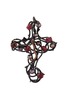 Main View - Click To Enlarge - DELFINA DELETTREZ - Ruby freshwater pearl silver thorn cross pendant