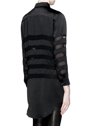Back View - Click To Enlarge - EACH X OTHER - 'Mariner' semi sheer silk stripe shirt