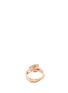 Detail View - Click To Enlarge - ANYALLERIE - 'Rose Blossom' diamond gemstone 18k rose gold convertible ring