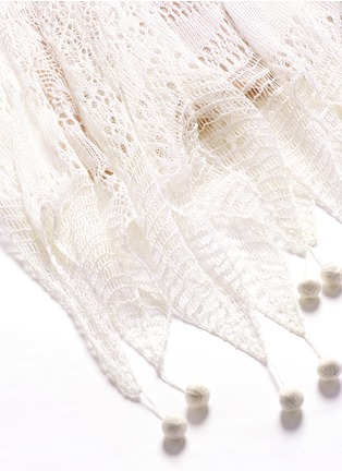 Detail View - Click To Enlarge - ALEXANDER MCQUEEN - Silk macramé lace knit maxi dress
