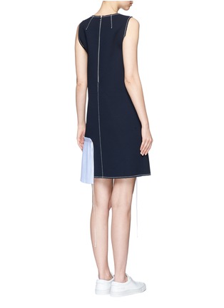 Back View - Click To Enlarge - COMME MOI - Pleated panel crepe sleeveless dress