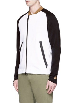 Front View - Click To Enlarge - NIKE - 'Tech Fleece' asymmetric front jacket