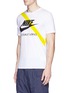 Front View - Click To Enlarge - NIKE - Swoosh logo slash print T-shirt