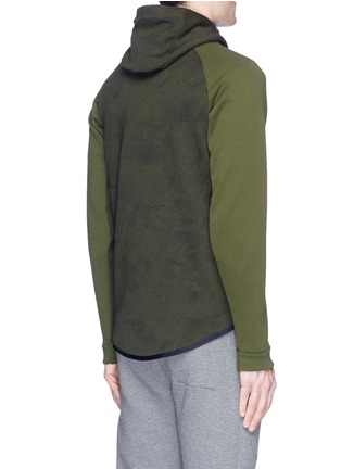 Back View - Click To Enlarge - NIKE - 'Windrunner' mesh print Tech Fleece zip hoodie