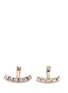 Main View - Click To Enlarge - VALENTINO GARAVANI - 'Rockstud' glass crystal anchor jacket asymmetric earrings
