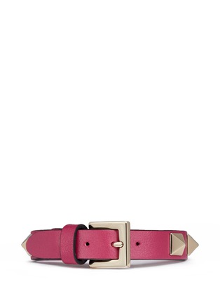 Figure View - Click To Enlarge - VALENTINO GARAVANI - 'Rockstud' calfskin leather bracelet