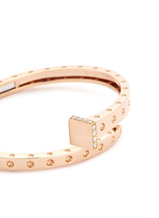 Detail View - Click To Enlarge - ROBERTO COIN - 'Chiodo' diamond 18k rose gold bangle