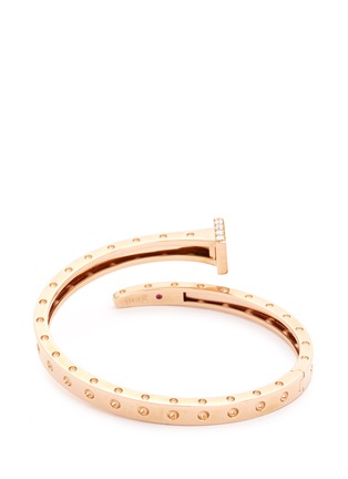 Figure View - Click To Enlarge - ROBERTO COIN - 'Chiodo' diamond 18k rose gold bangle