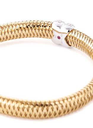 Detail View - Click To Enlarge - ROBERTO COIN - 'Primavera' diamond 18k yellow and white gold bracelet