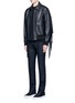 Front View - Click To Enlarge - GIVENCHY - Fringed leather jacket