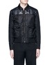 Main View - Click To Enlarge - GIVENCHY - Studded leather panel padded blouson jacket